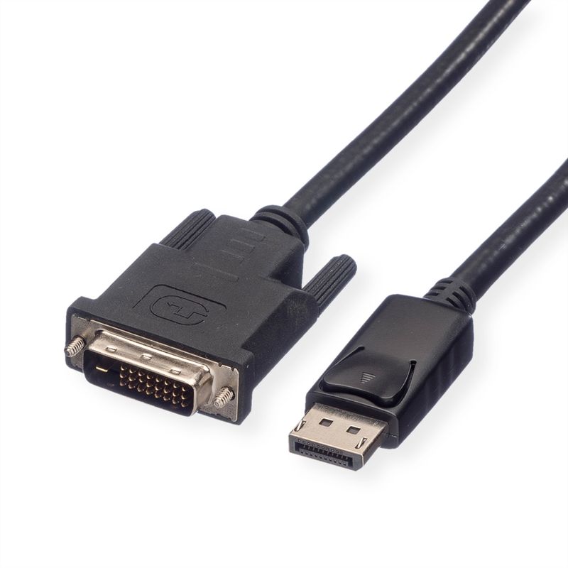 ROLINE DisplayPort Kabel DP ST - DVI ST, LSOH, schwarz, 5 m