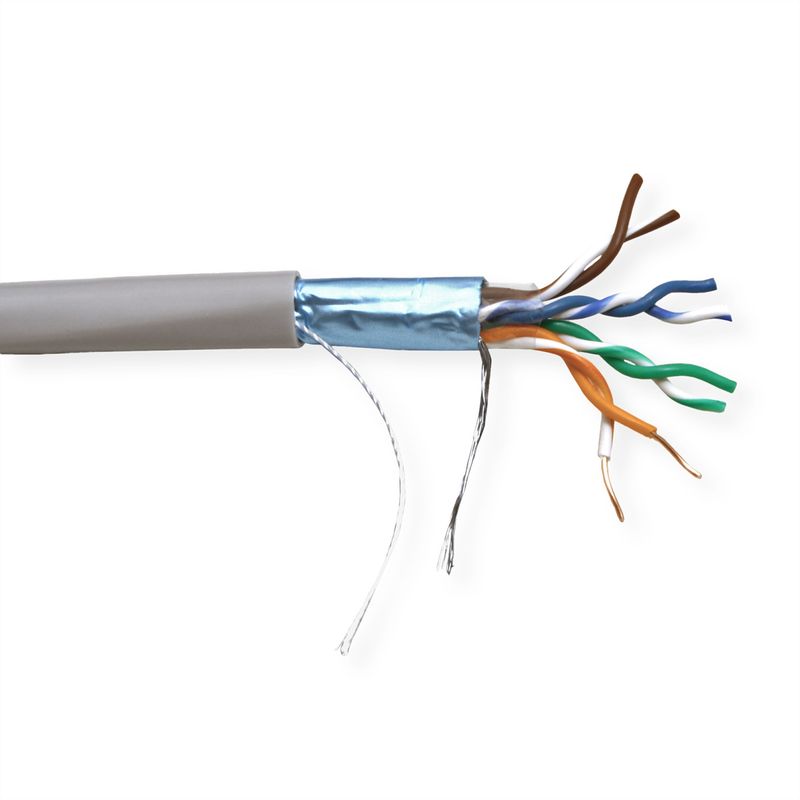 VALUE FTP Kabel Kat.5e (Class D), Massivdraht, Eca, grau, 300 m
