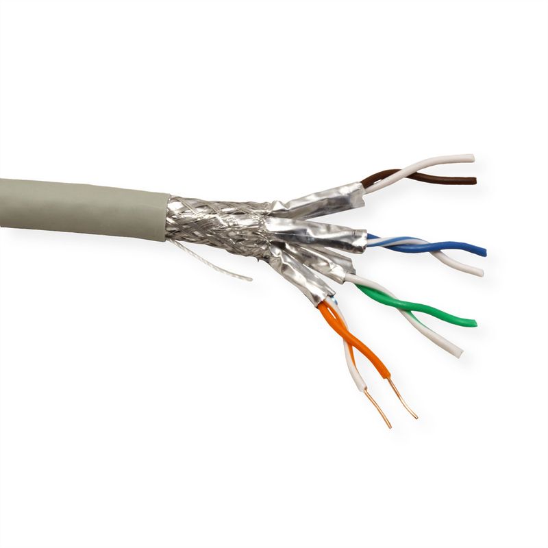 ROLINE S/FTP Kabel, Kat.6A (Class EA), LSOH, Massivdraht, 300 m