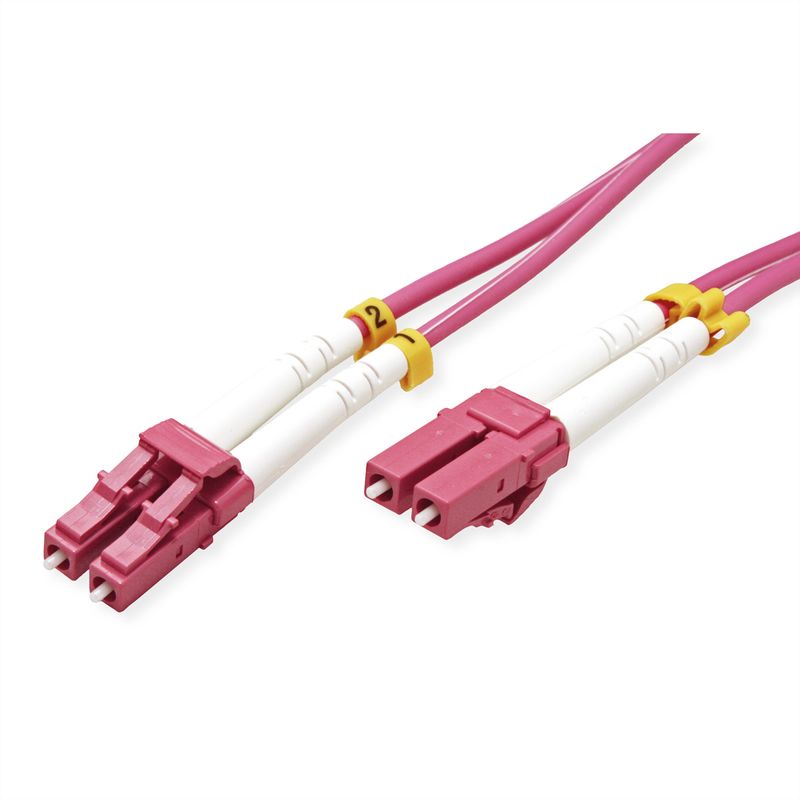 VALUE LWL-Kabel 50/125µm OM4, LC/LC, violett, 2 m