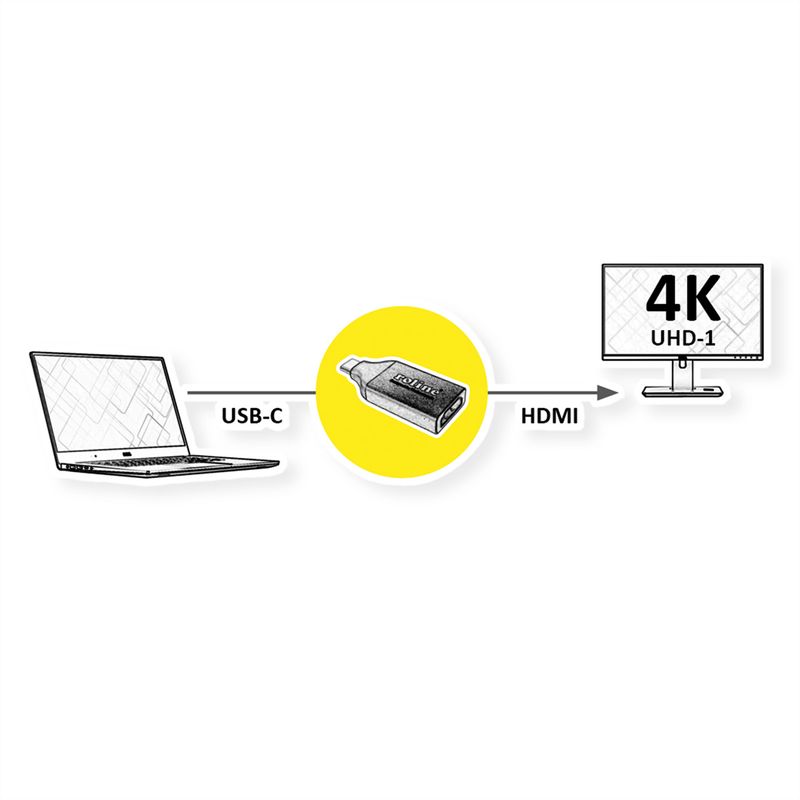 ROLINE GOLD Adapter USB Typ C - HDMI, ST/BU