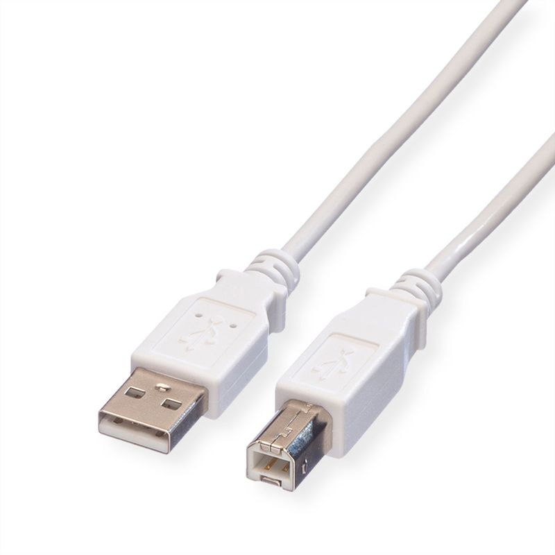 VALUE USB 2.0 Kabel, Typ A-B, weiß, 1,8 m