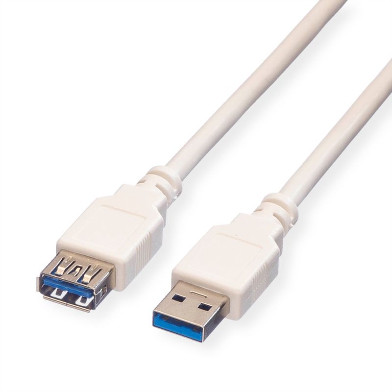 VALUE USB 3.2 Gen 1 Kabel, Typ A-A, ST/BU, weiß, 0,8 m