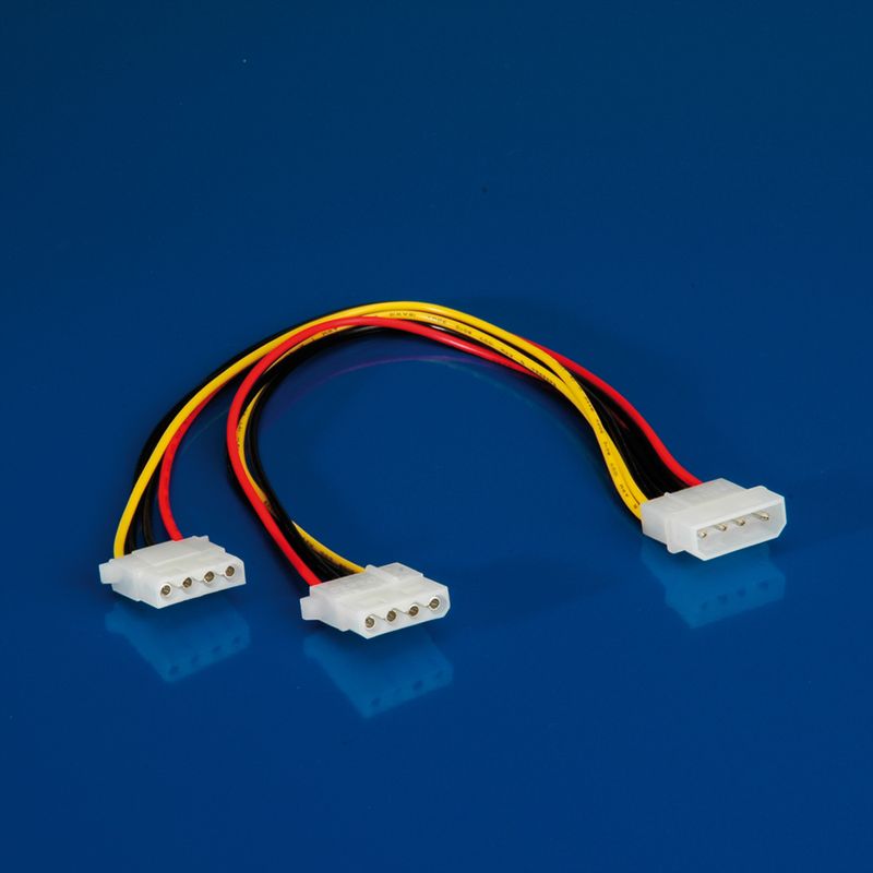 ROLINE Y-Kabel 4 pol. HDD / 2x 4 pol. HDD, 0,3 m