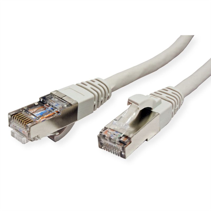 ROLINE S/FTP-Kabel Kat.7, LSOH, mit RJ-45 Steckern (500 MHz / Class EA), grau, 5