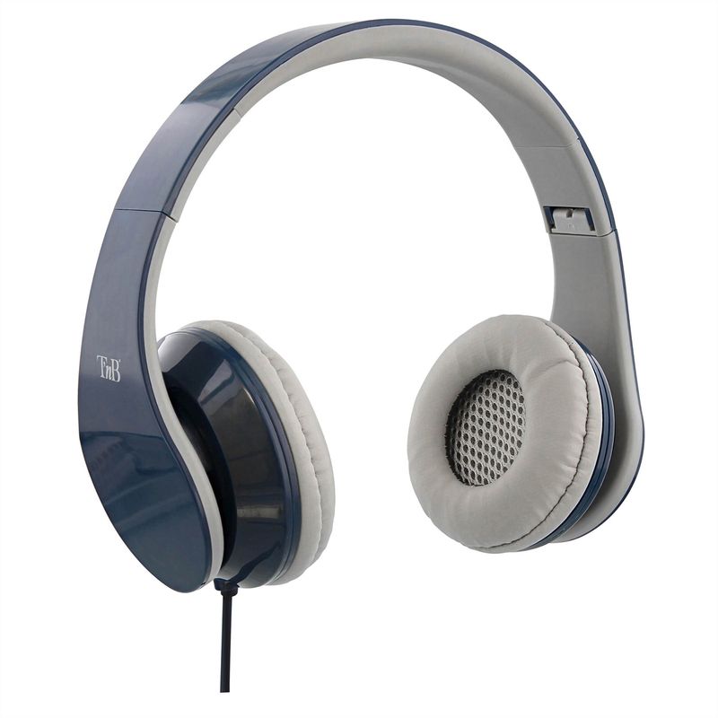 T'nB STREAM Kopfhörer, mit Kabel, blau, faltbar, 20-20000 HZ, 3.5mm Jack