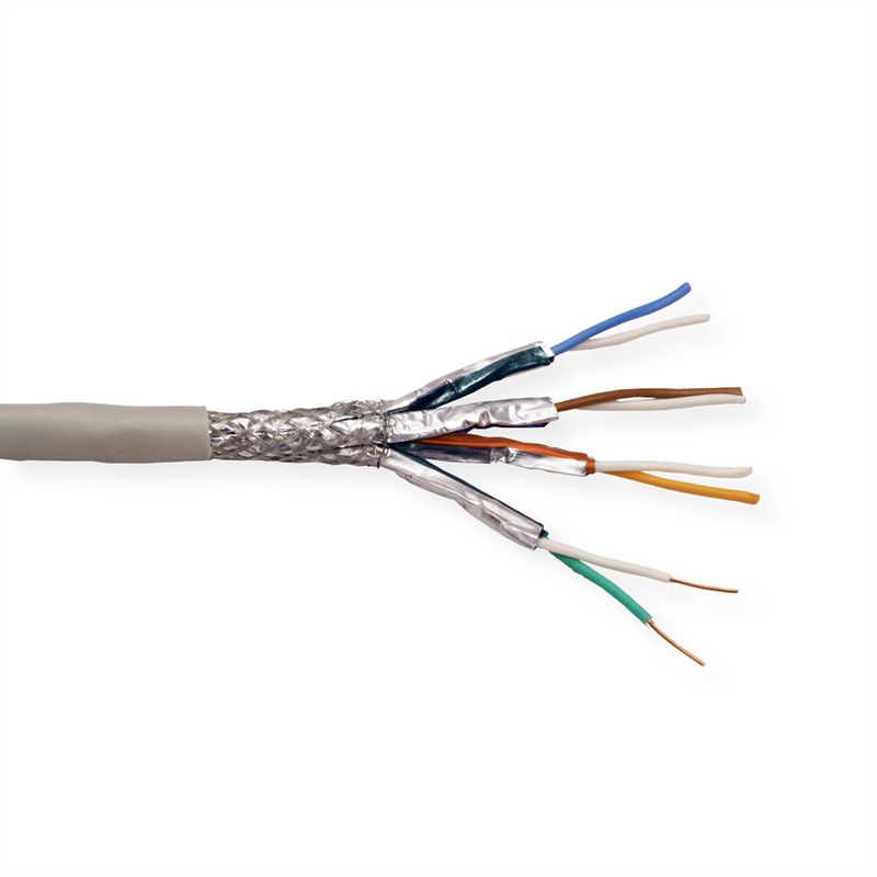 ROLINE S/FTP-(PiMF-) Kabel Kat.7 (Class F) Massivdraht, AWG23, 100 m