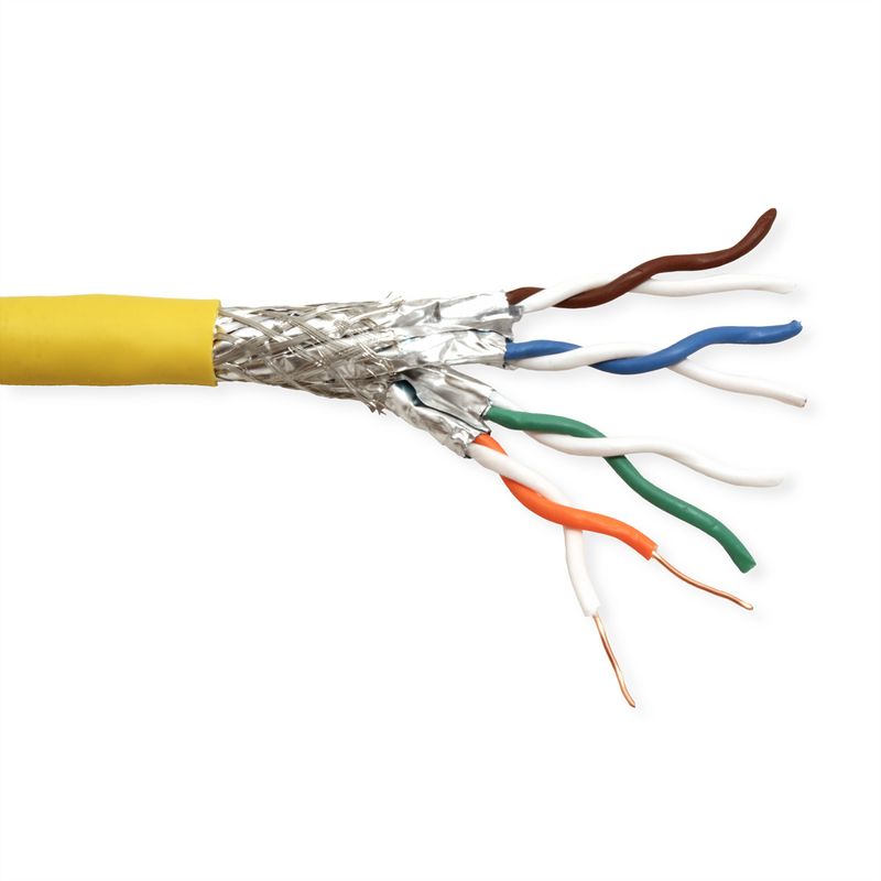 ROLINE S/FTP-(PiMF-)Kabel, Kat.8 (Class I), Massivdraht, AWG22, LSOH, 100 m