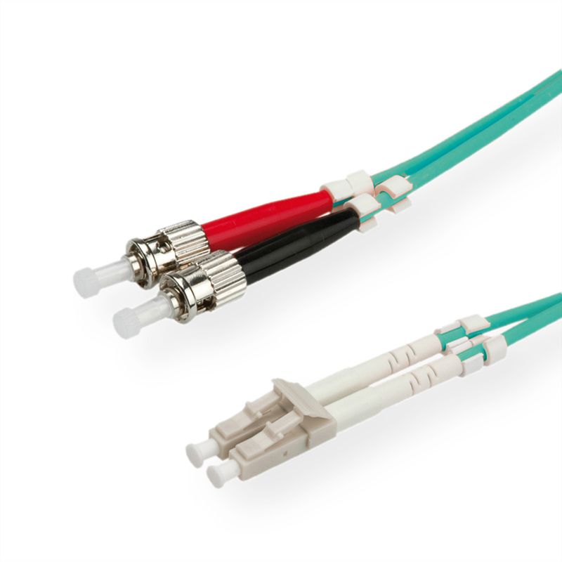 ROLINE LWL-Kabel 50/125µm OM3, LC/ST, türkis, 2 m
