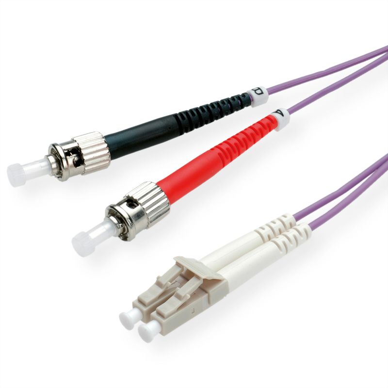 ROLINE LWL-Kabel 50/125µm OM4, LC/ST, violett, 5 m