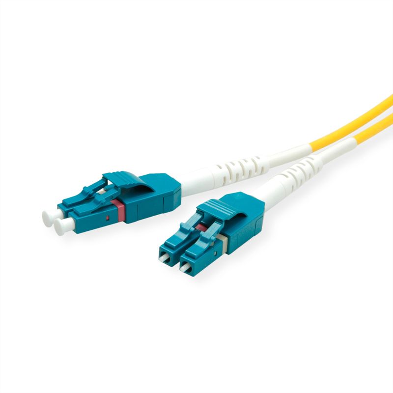 ROLINE LWL-Kabel Duplex, Single Mode 9/125µm OS2, LC/LC, gelb, 1 m