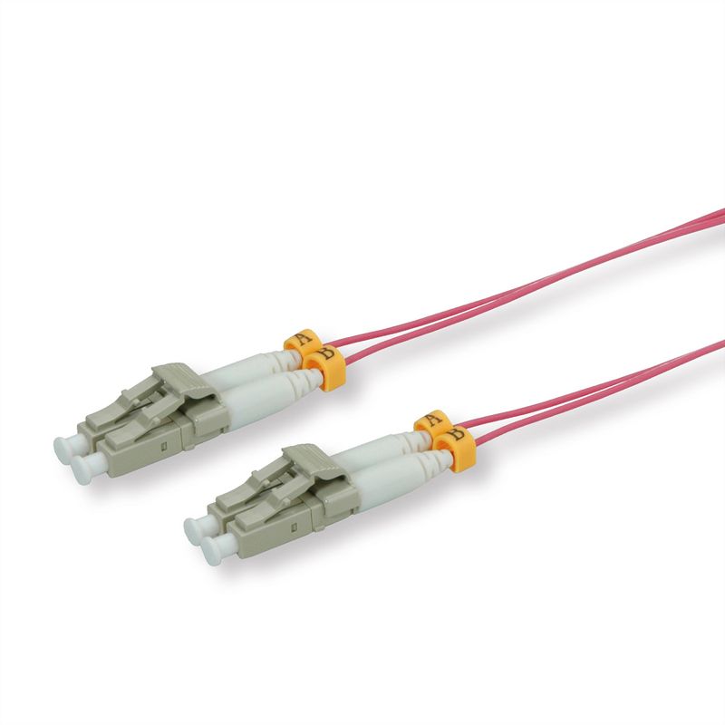ROLINE LWL-Kabel SLIM 50/125µm OM4, LSOH, LC/LC, violett, 3 m