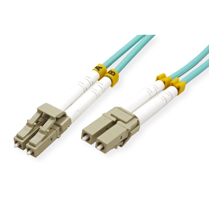 VALUE LWL-Kabel 50/125µm OM3, LC/LC, türkis, 0,5 m