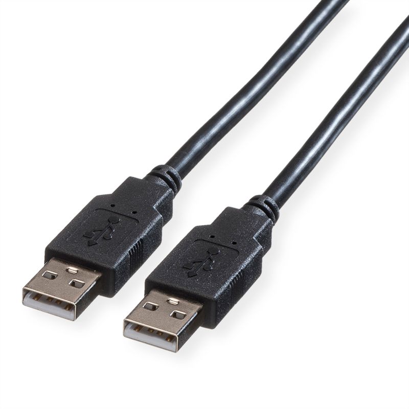 ROLINE USB 2.0 Kabel, Typ A-A, Typ A-A, schwarz, 3 m