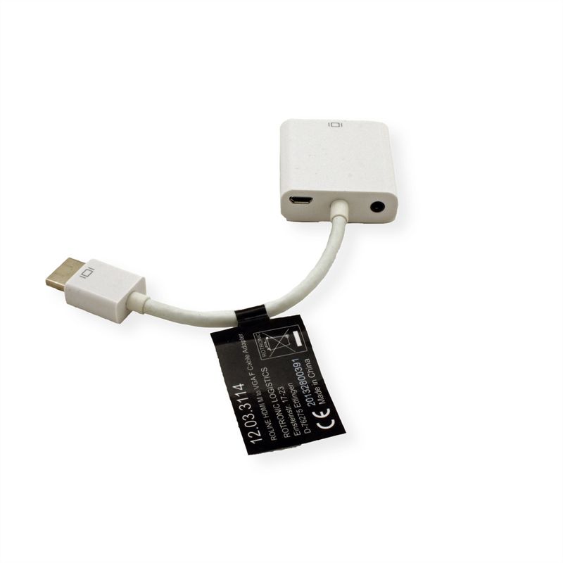 ROLINE HDMI-VGA Adapterkabel, HDMI ST / VGA BU, 0,15 m