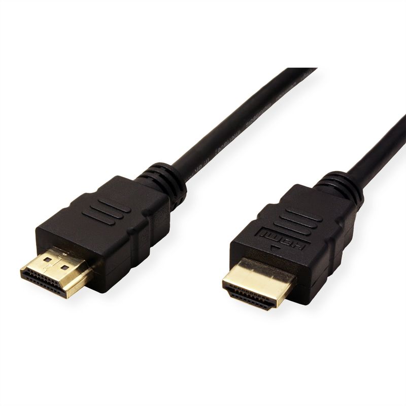 ROLINE HDMI High Speed Kabel mit Ethernet, TPE, schwarz, 2 m