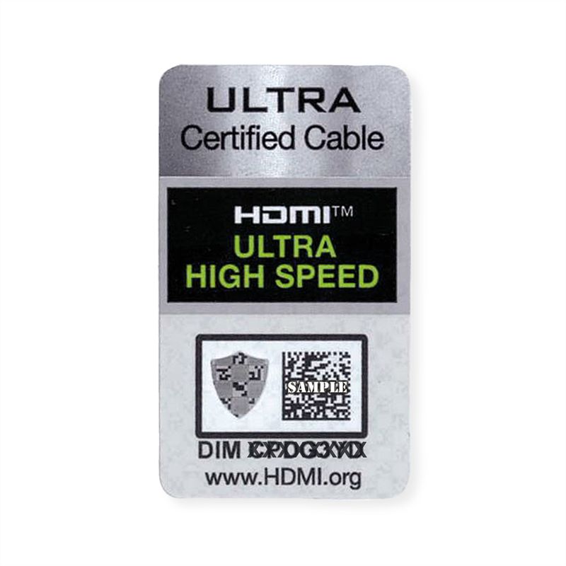 ROLINE ATC 8K HDMI Ultra HD Kabel mit Ethernet, ST/ST, schwarz, 1 m
