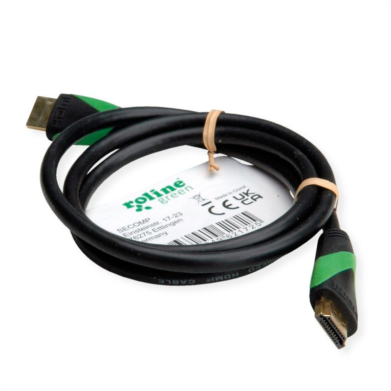 ROLINE GREEN ATC 8K HDMI Ultra HD Kabel mit Ethernet, ST/ST, schwarz, 3 m