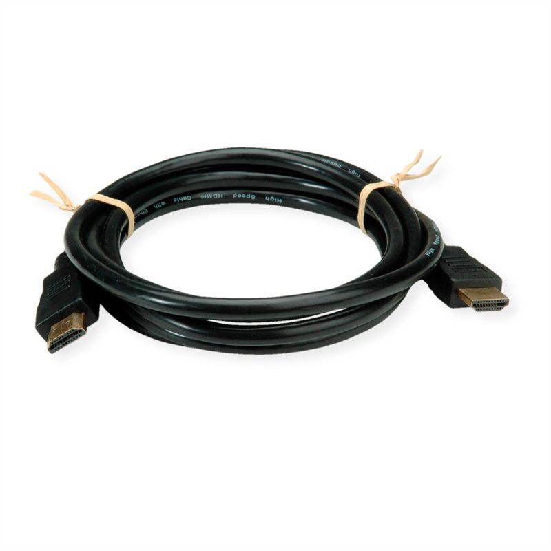 ROLINE RM HDMI High Speed Kabel mit Ethernet, schwarz, 2 m