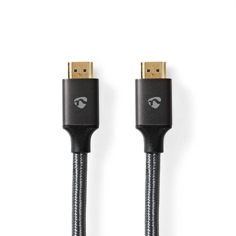 Nedis HDMI High Speed Kabel mit Ethernet, grau, 1 m