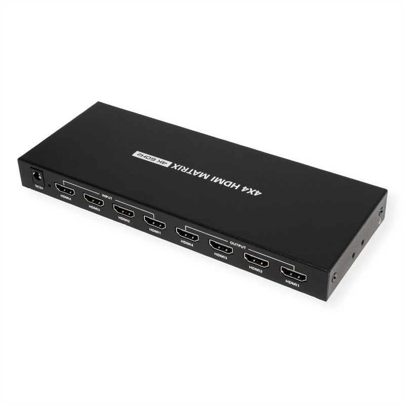 VALUE 4K HDMI Matrix Switch, 4 x 4, mit Fernbedienung
