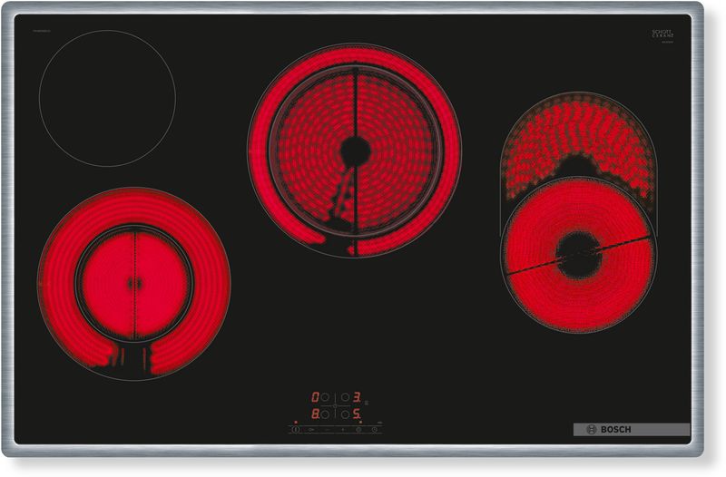 Bosch Serie 4, Elektro-Kochfeld, 80 cm, Mit Rahmen aufliegend, PKH845BB1D, ID PKH845BB1D