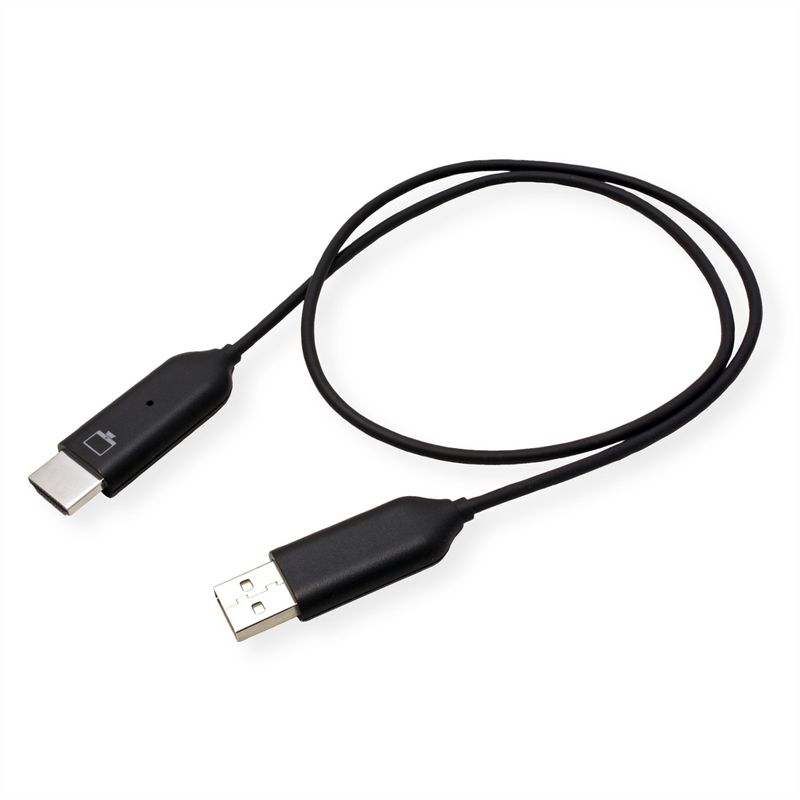 ROLINE Drahtloses P2P-Anzeige-Dongle-Set, Tx+Rx, Wireless USB-C zu HDMI, 1080p, 20 m