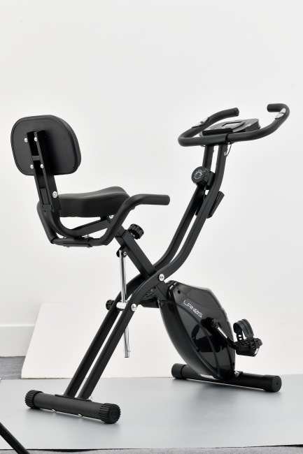 Ergometer Stabil, Profi Heimtrainer Indoor Bike mit Rückenlehne Zusammenklappbarer Hometrainer
