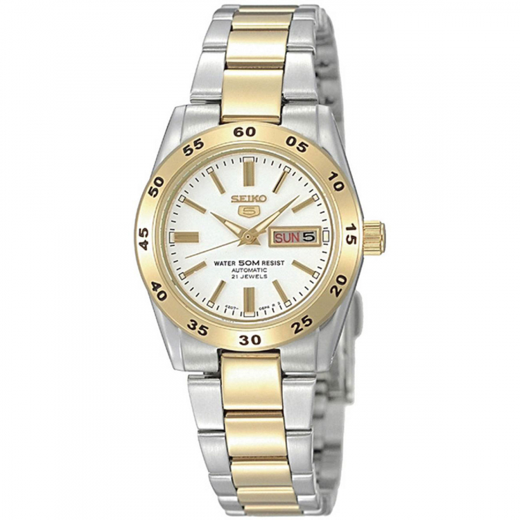 Seiko SYMG42K1 XS Damen-Armbanduhr Seiko 5 Analog Automatik Edelstahl