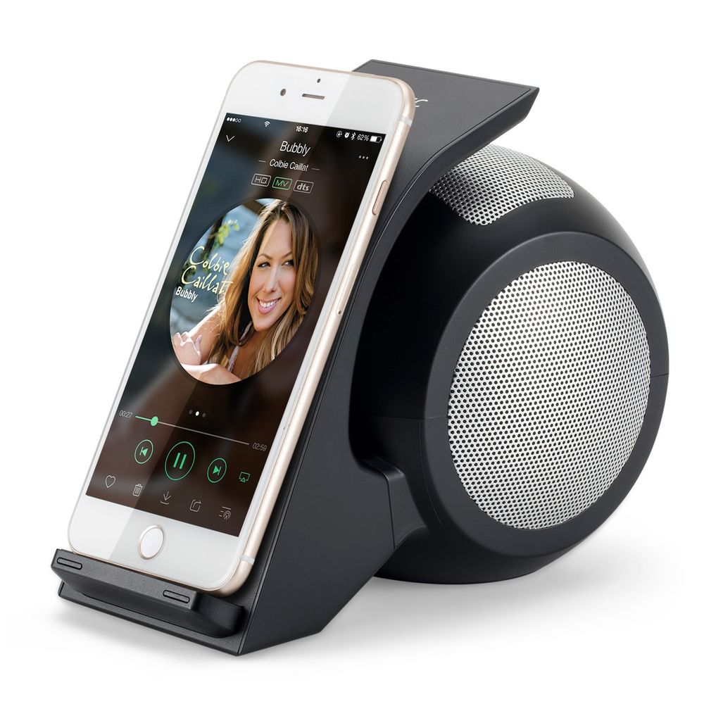 QI Wireless Schnell Ladegerät + Bluetooth Lautsprecher in einem.