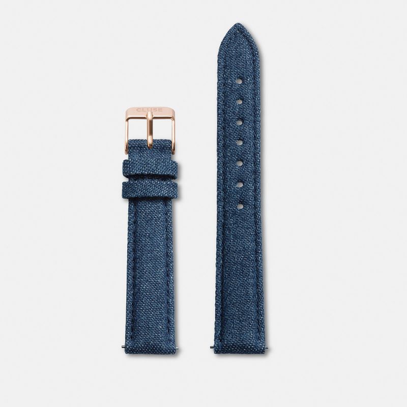Cluse Strap 16 mm - Blue Denim/Rose Gold CLS330