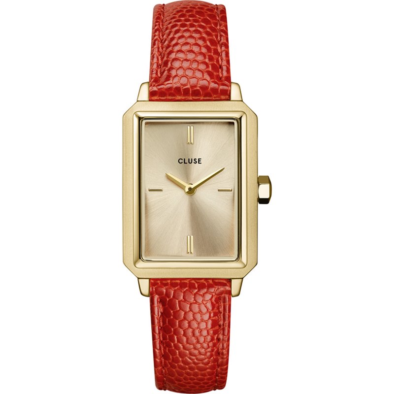 Cluse CW11505 Fluette Leather Coral Lizard, Gold Colour