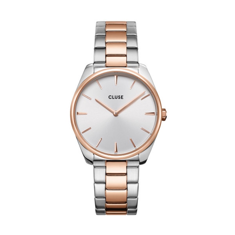Cluse CW11104 Féroce Steel, White, Rose Gold/Silver Colour