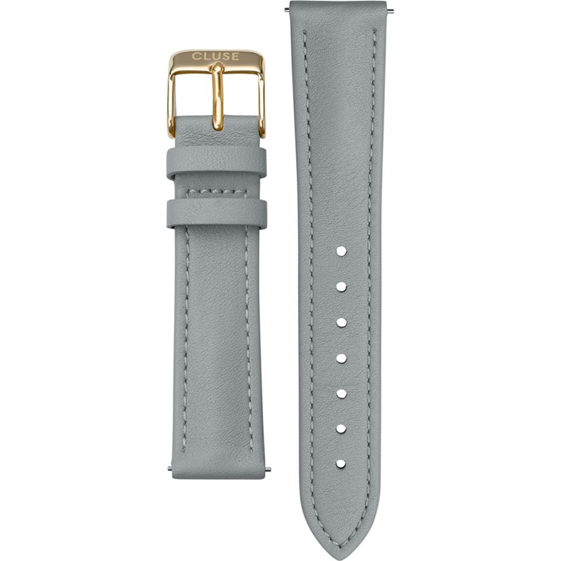 Cluse CS12314 Strap 18 mm Leather Grey, Gold