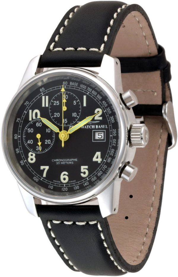 Zeno-Watch Basel Pilot Classic Chronograph Bicompax Winder Limited Edition 6557BD-a1 Herren