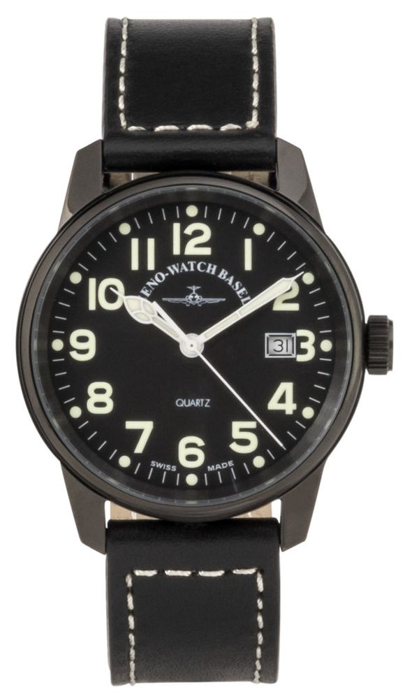 Zeno-Watch Basel Pilot Classic 3315Q-bk-a1 Herren