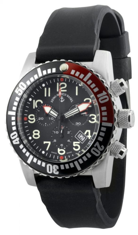 Zeno-Watch Basel Airplane Diver Quartz Chronograph 6349Q-Chrono-a1-7 Herren