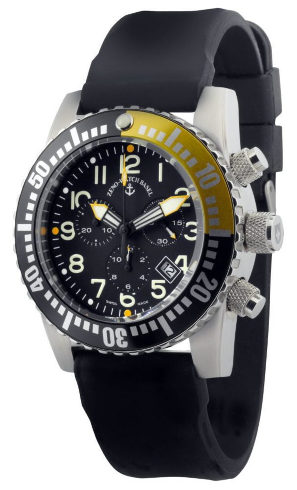 Zeno-Watch Basel Airplane Diver Quartz Chronograph 6349Q-Chrono-a1-9 Herren