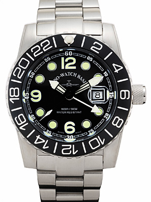 Zeno-Watch Basel Airplane Diver Quartz GMT 6349Q-GMT-a1M Herren