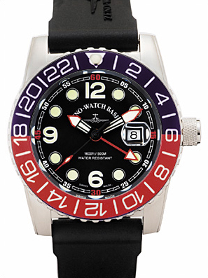 Zeno-Watch Basel Airplane Diver Quartz GMT 6349Q-GMT-a1-47 Herren