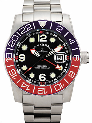 Zeno-Watch Basel Airplane Diver Quartz GMT 6349Q-GMT-a1-47M Herren