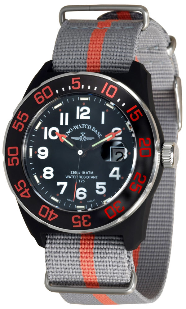 Zeno Watch Basel Diver Look H3 Teflon 6594Q-a15-Nato-35 Herren