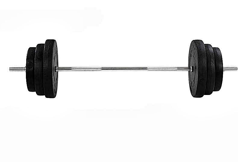 Langhantel Set 56,5kg von Swiss Gym! Chromstange mit Zementierten Gewichten Super Grip Version