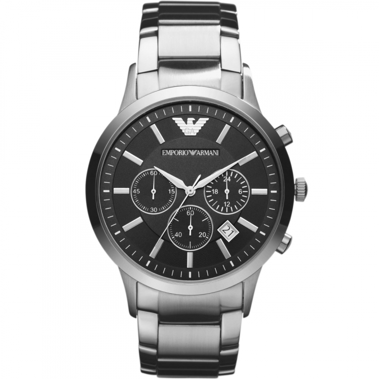 Emporio Armani AR2434 Herrenuhr Edelstahl Chronograph
