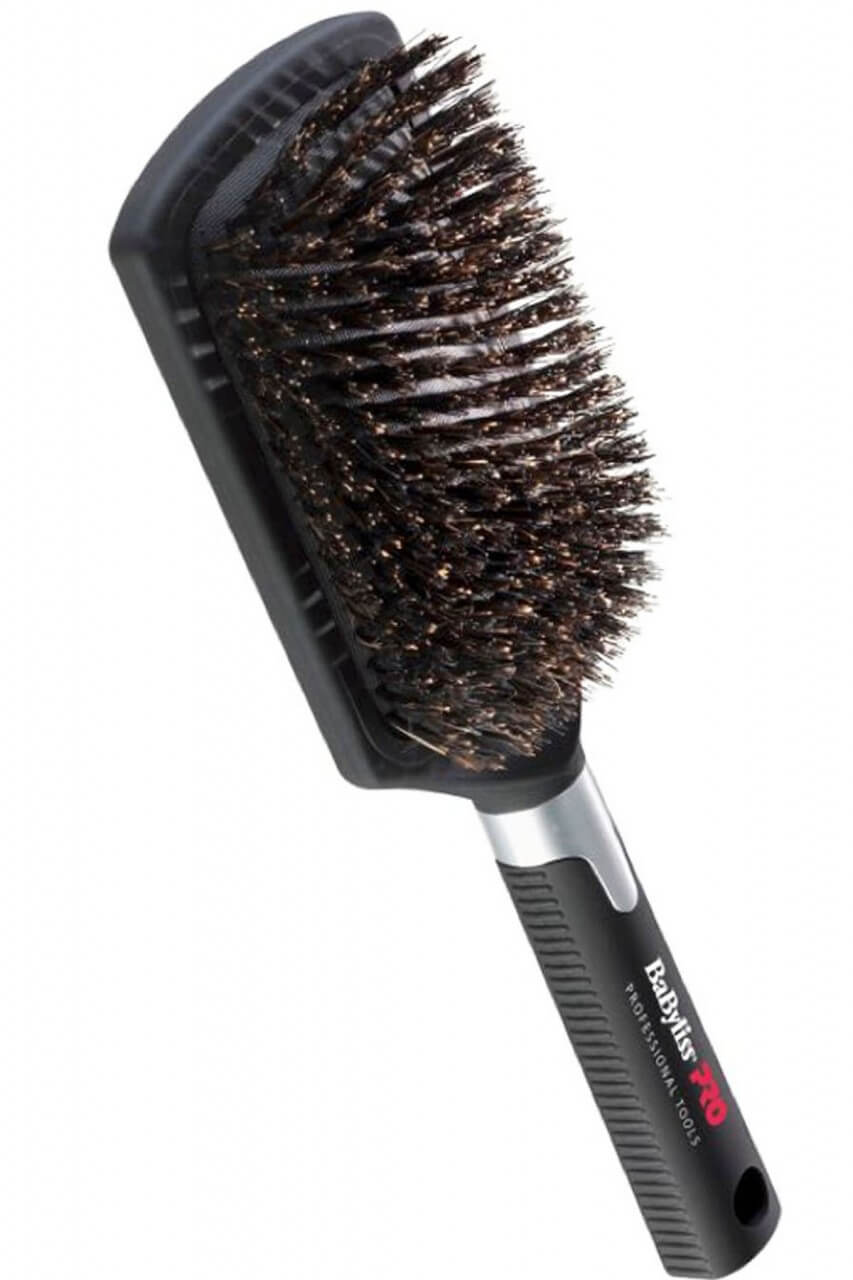 BaByliss Pro Haarbürste Mit Wildschweinborsten (Paddelbürste)