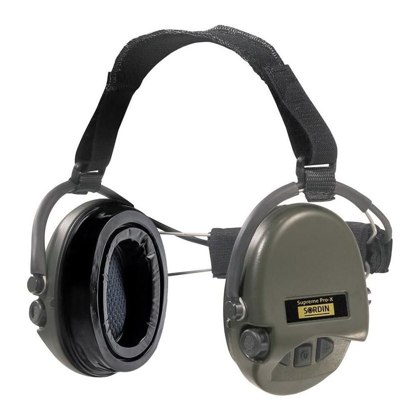 Sordin Supreme Pro X Nackenversion Gehörschutz mit Gelkissen - Grün