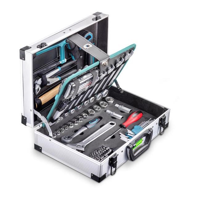 technocraft Alu-Werkzeugkoffer TOP COMPACT 94 - Grau/Schwarz -