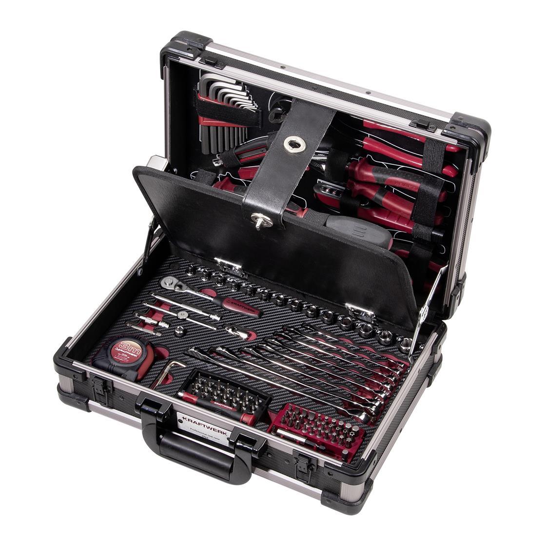 Kraftwerk Profi-Alu-Werkzeugkoffer - 123-tlg. - Braun -