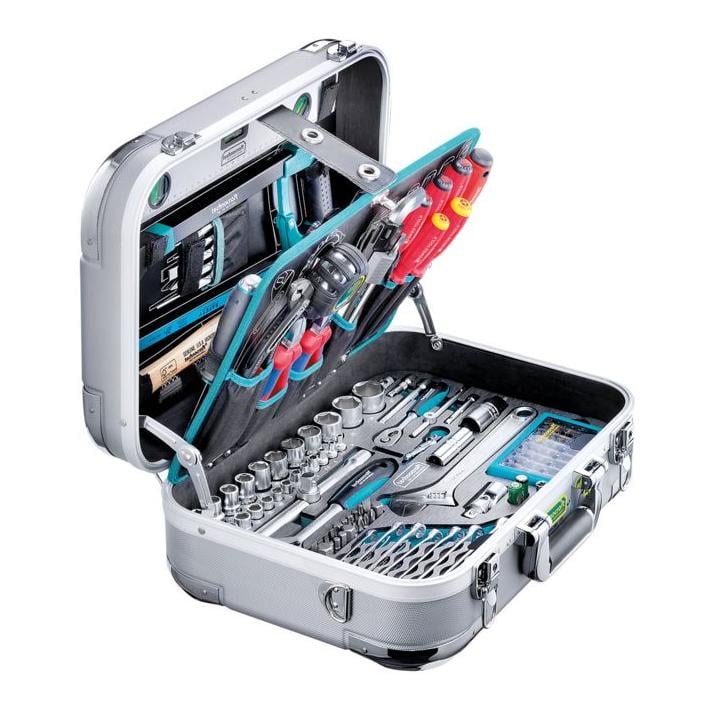 technocraft ABS-Werkzeug-Koffer 'PRO CHROME 185' - Silber/Schwarz -