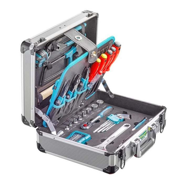 technocraft Alu-Werkzeug-Koffer 'PRO COMPACT 106' - Schwarz/Grün -